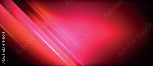 A vibrant magenta and peach glowing line contrasts against an electric blue and carmine background, creating a stunning graphic art pattern reminiscent of a night sky