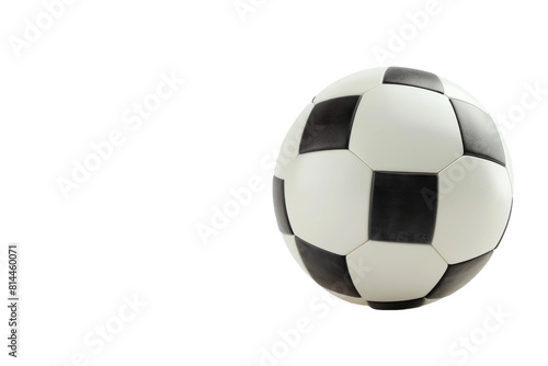 Black and White Soccer Ball on White Background