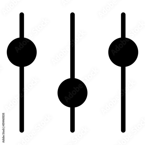 Equalizer Icon in Solid Style