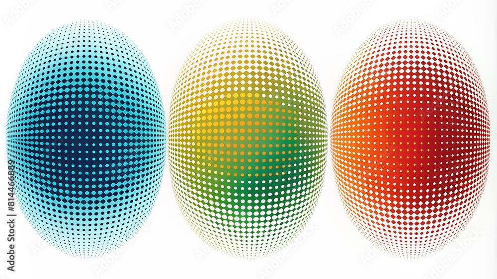 Colorful abstract halftone background with rainbow patterns and dotted texture