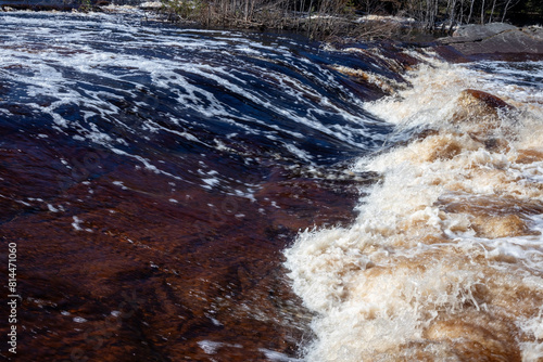 Koitelinkoski rapids in springtime, Oulu Finland photo