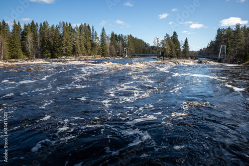 Koitelinkoski rapids in springtime, Oulu Finland photo