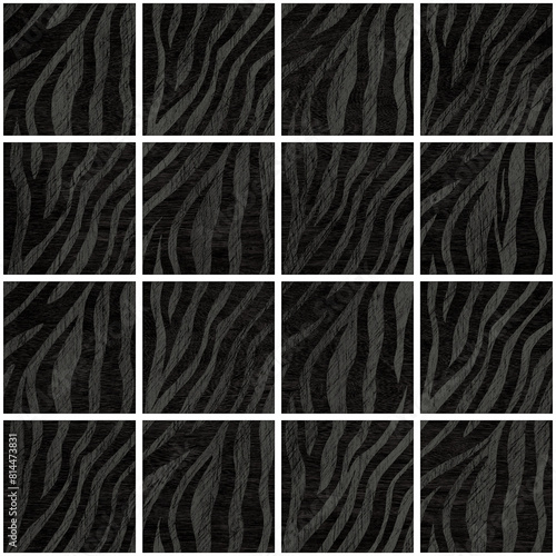 Seamless grid zebra and mosaic pattern colorful colorful of wood wood closeup.  