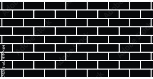 Long Brick Wall Vector Icon, Big Brick Wall, Real Estate related Icon, Glyph EPS Vector, bricks vector