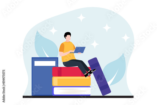 World Book Day Flat Design Illustration