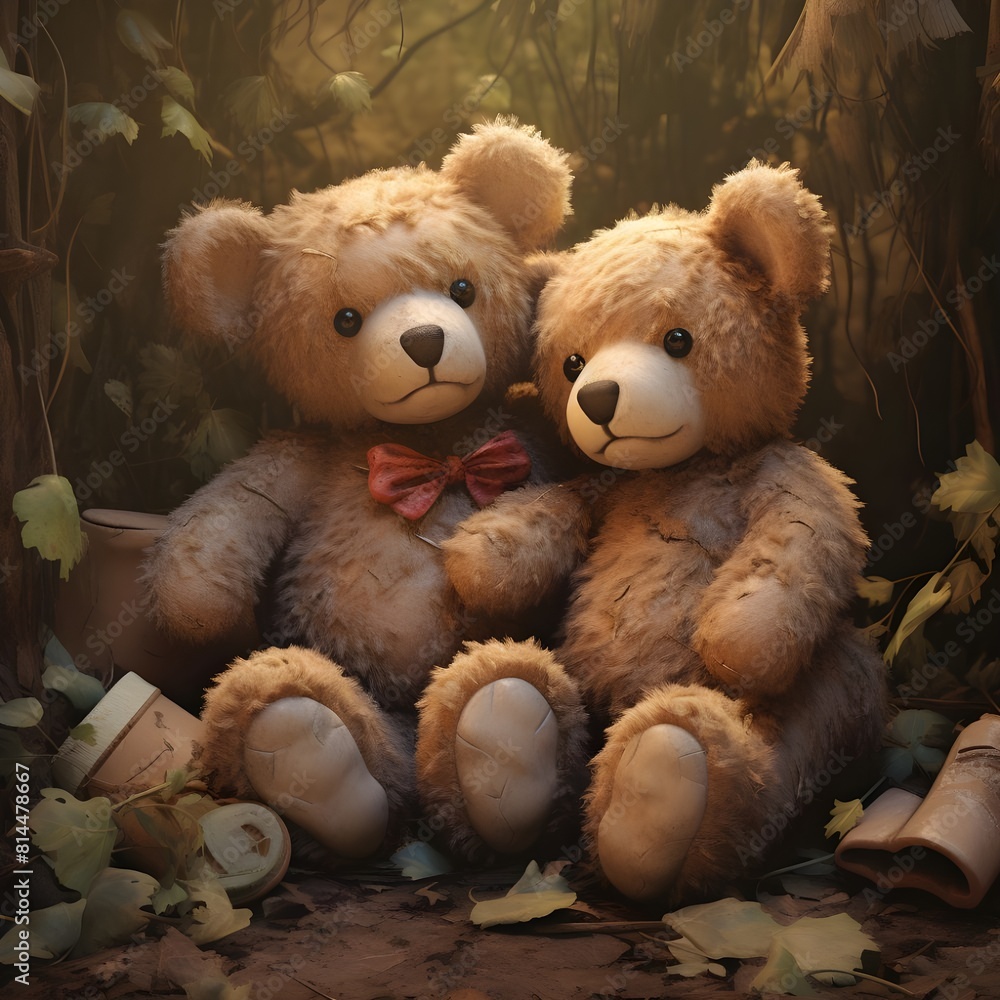 The funny Teddy Bear was sitting next to each other
The funny Teddy Bear was sitting next to each other