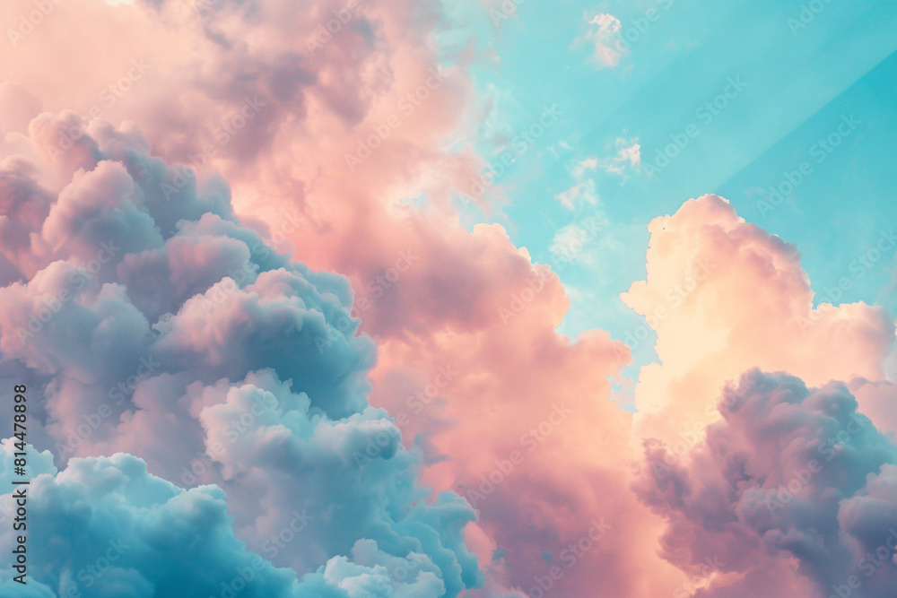 A serene and soft clouds that create a tranquil and minimalist aesthetic, perfect for a calming wallpaper background 