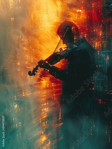 musician plays the violin