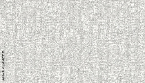 Seamless subtle white linen textile transparent background texture overlay. Abstract cloth fabric grayscale displacement, bump or height map. Simple panoramic banner wallpaper pattern