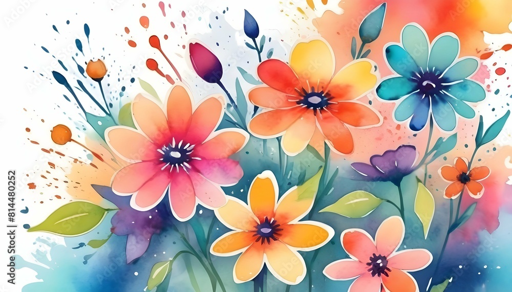 Design a background with whimsical watercolor flow upscaled_7