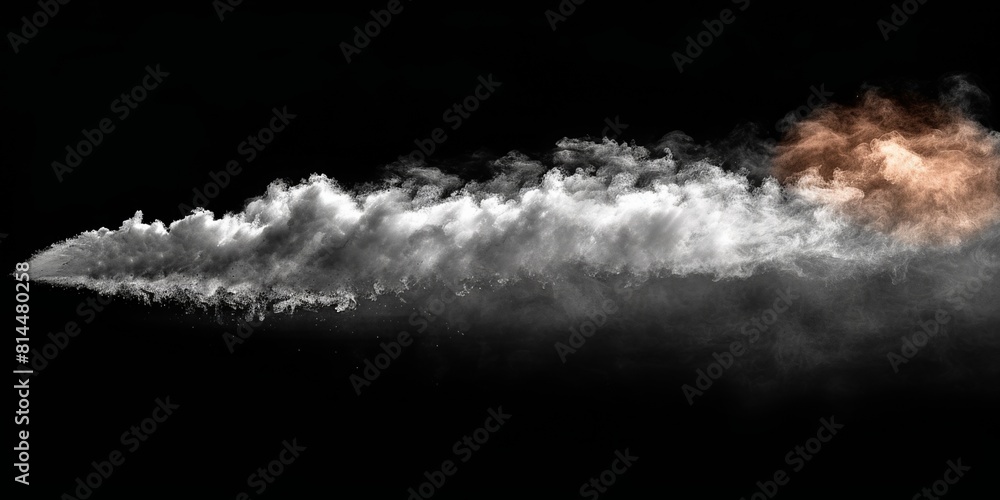 A billowing cloud of smoke on a black background. A billowing cloud of smoke on a black background.