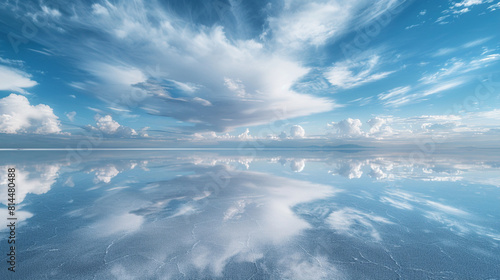 Infinite Reflection: Salt Flat Mirroring the Celestial Canvas