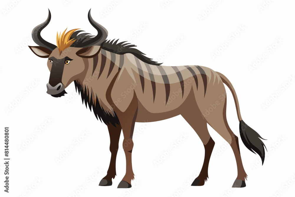 wildebeest cartoon vector illustration wildebeest cartoon vector illustration