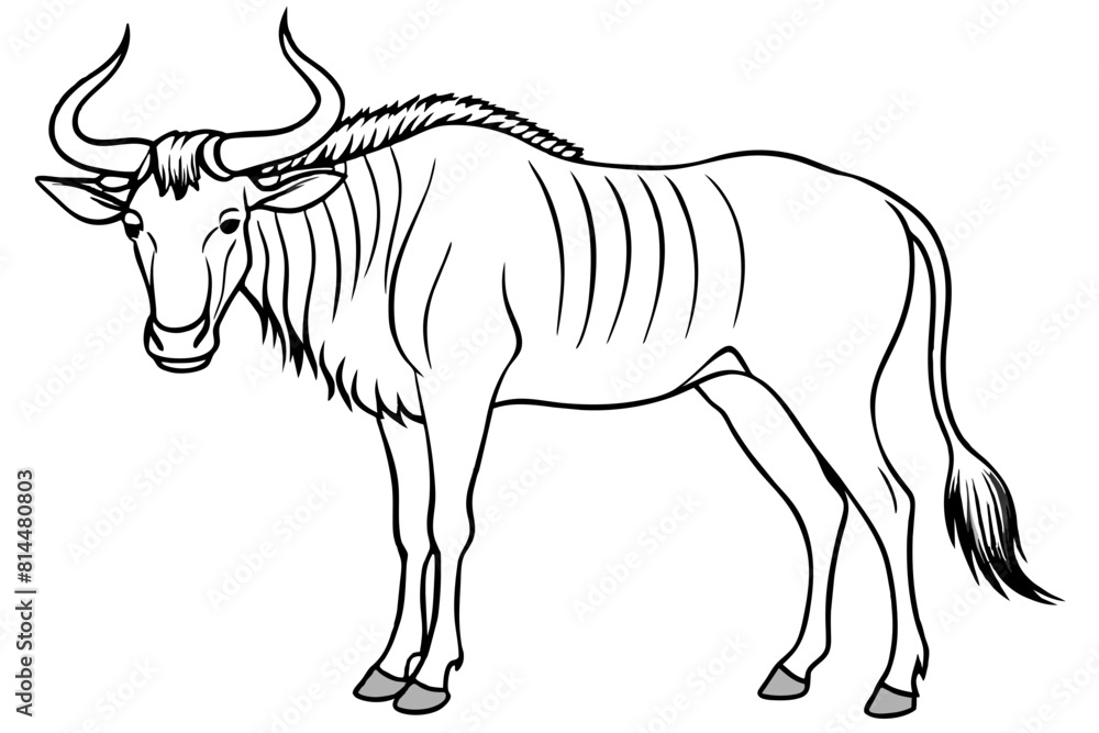 wildebeest cartoon vector illustration wildebeest cartoon vector illustration
