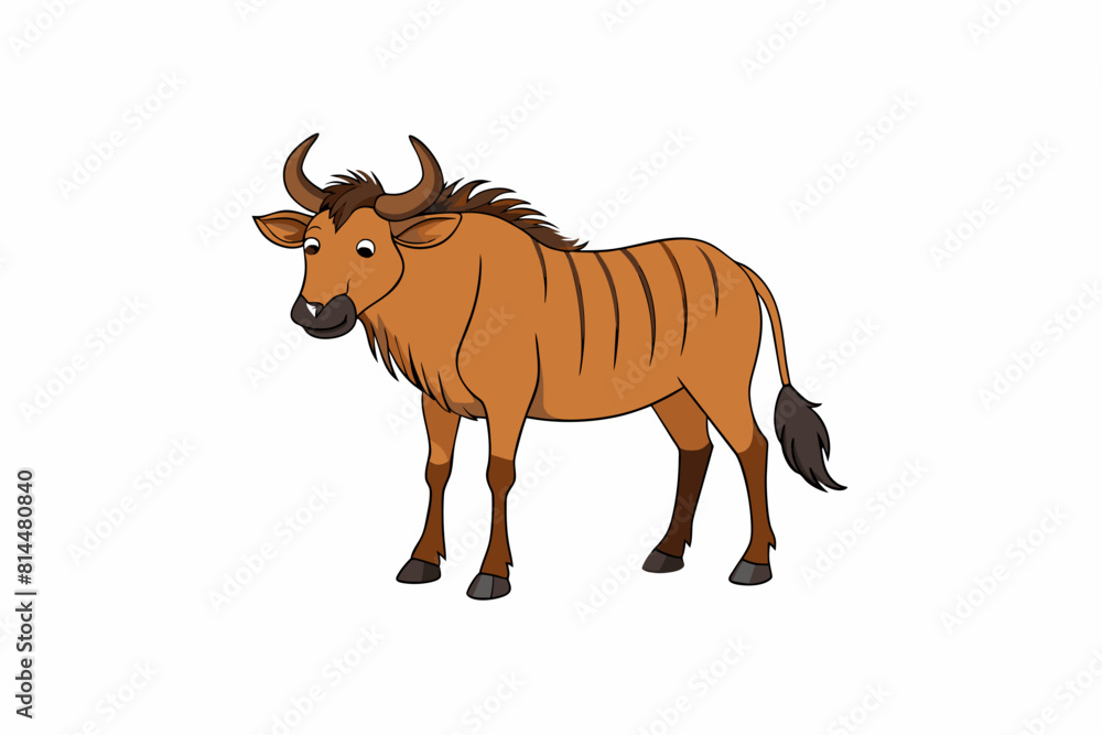 wildebeest cartoon vector illustration wildebeest cartoon vector illustration