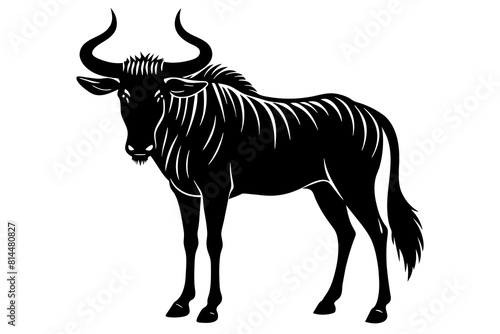  wildebeest cartoon vector illustration © Shiju Graphics