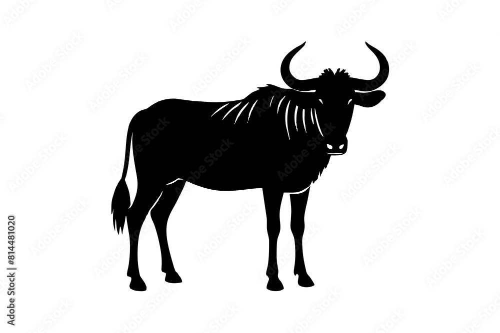 wildebeest cartoon vector illustration wildebeest cartoon vector illustration