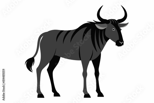 wildebeest cartoon vector illustration