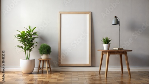 Single Poster Frame Mockup: A frame mockup designed specifically for posters or prints, offering a simple and effective way to showcase large-format artwork or designs.	
 photo