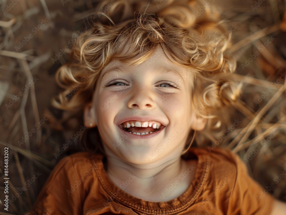 A carefree and innocent child lost in play with joy and laughter A carefree and innocent child lost in play with joy and laughter