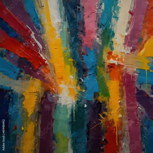 abstract rough colourful colours painting texture, with oil brushstroke, pallet knife paint on canvas - Art background illustration. Art concept