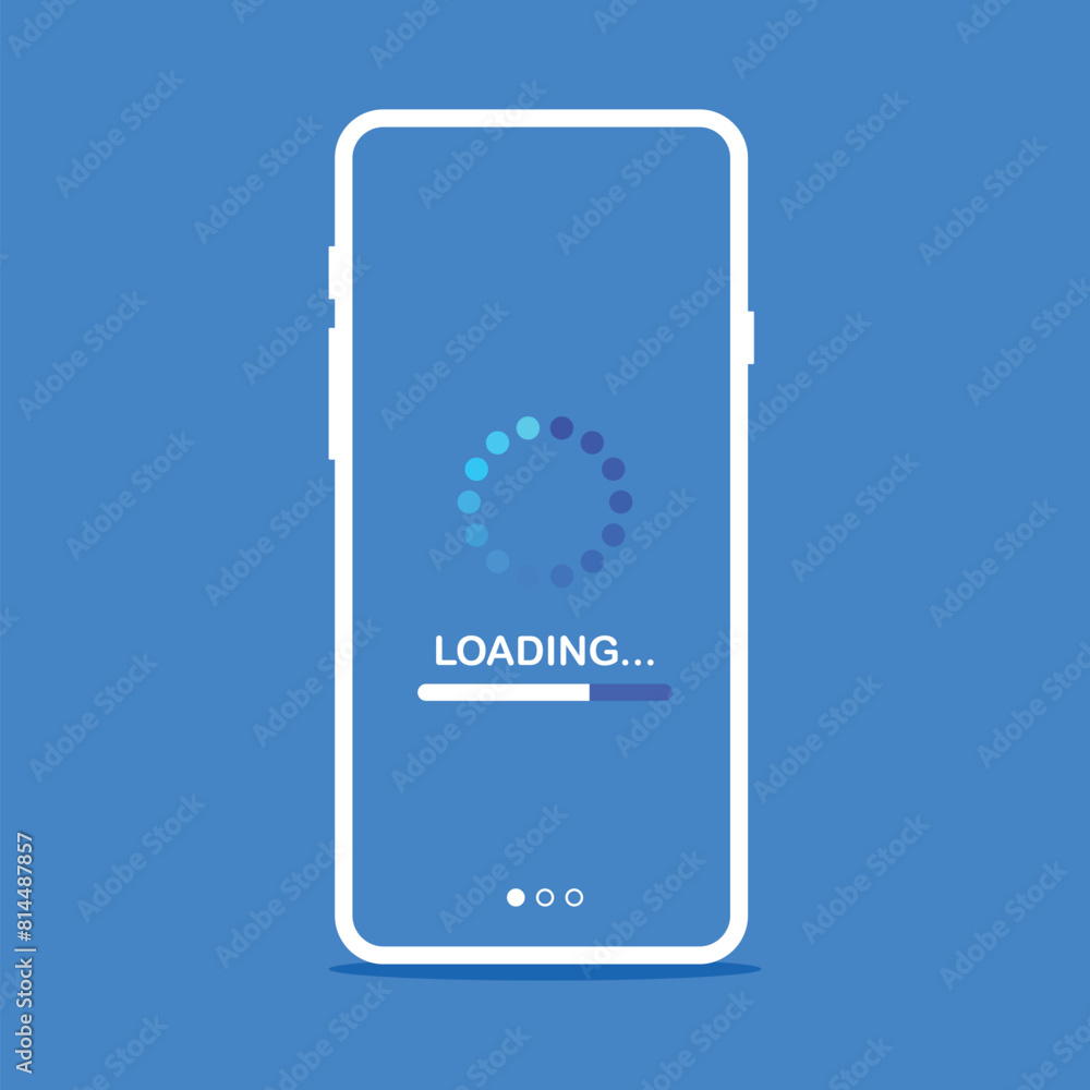 Load bar for mobile and other app with vector mobile. Loading process design. System software update and upgrade design. Vector illustration Load bar for mobile and other app with vector mobile. Loading process design. System software update and upgrade design. Vector illustration