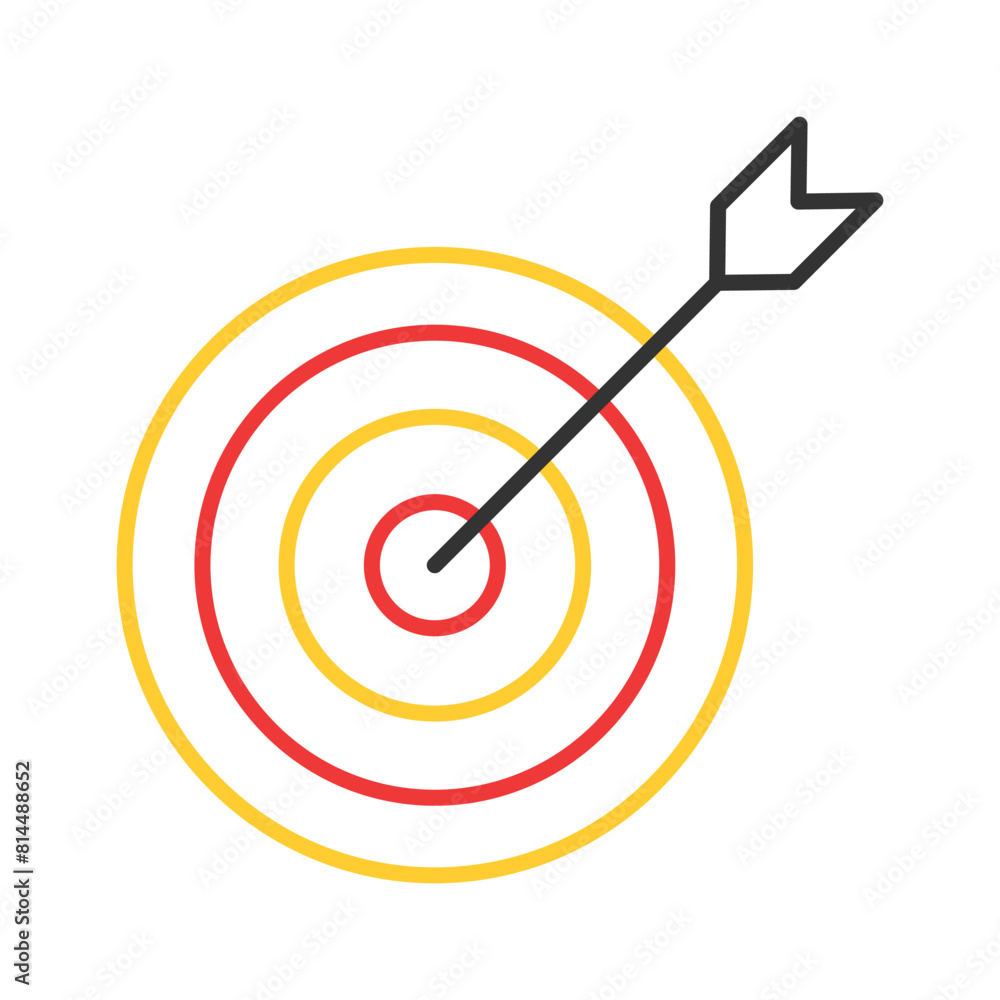 Grab this carefully crafted vector of business target in trendy style, financial focus icon design Grab this carefully crafted vector of business target in trendy style, financial focus icon design