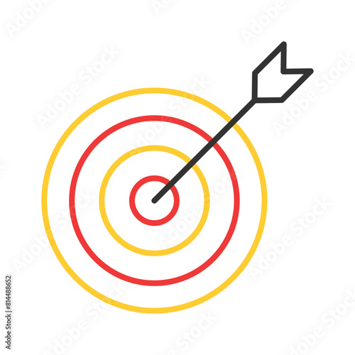 Grab this carefully crafted vector of business target in trendy style, financial focus icon design