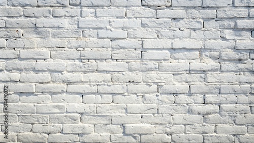 Aged white and gray brick wall with a textured and grungy appearance.