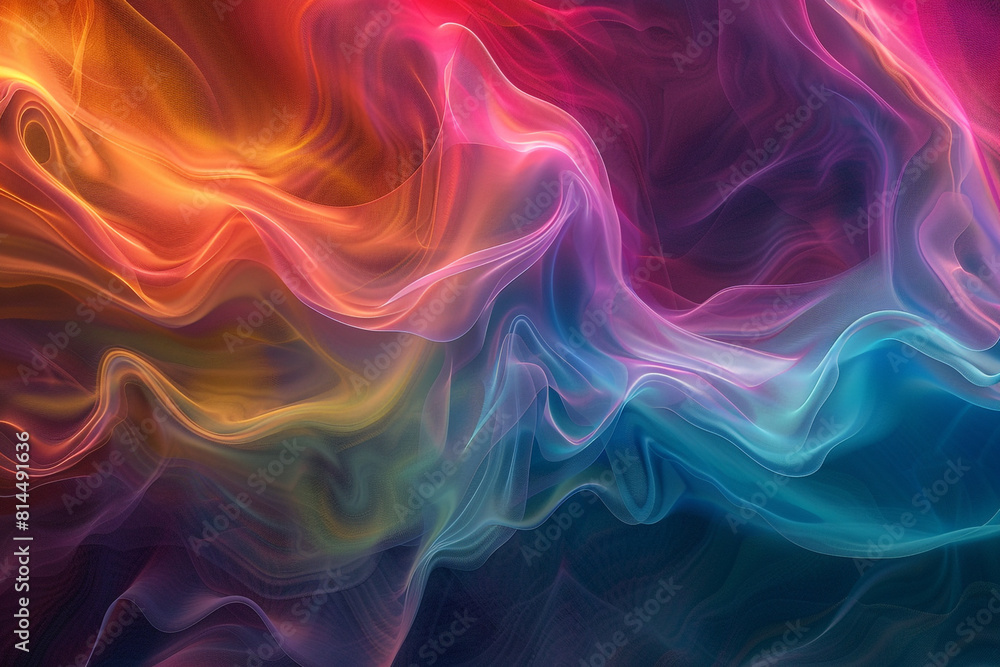 A vibrant digital abstract background featuring dynamic, flowing waves in a spectrum of colors, creating a modern and artistic visual effect A vibrant digital abstract background featuring dynamic, flowing waves in a spectrum of colors, creating a modern and artistic visual effect