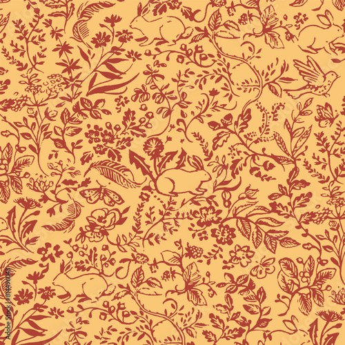 floral Pattern Design Art Blossom Illustration Vector Art , Suitable for fabric Textille Print