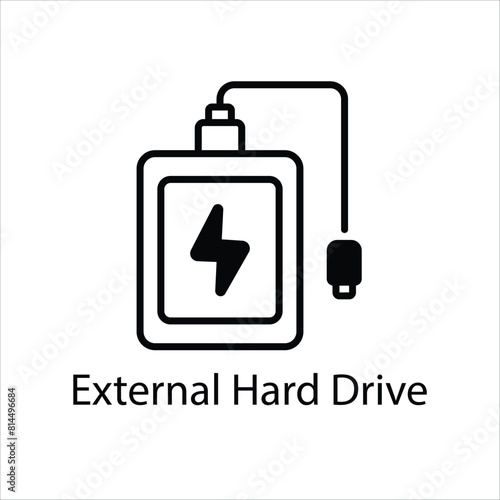 External Hard Drive Vector icon