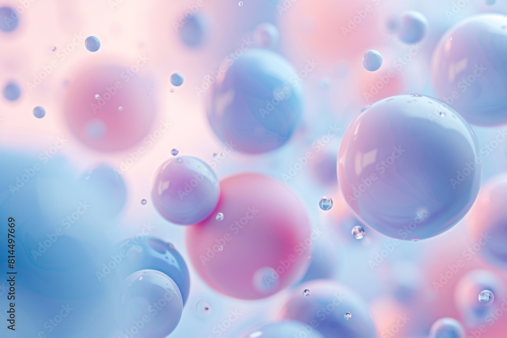 A visually captivating abstract background featuring a harmonious blend of soft pink blush and delicate baby blue spheres, creating a soothing and modern aesthetic A visually captivating abstract background featuring a harmonious blend of soft pink blush and delicate baby blue spheres, creating a soothing and modern aesthetic