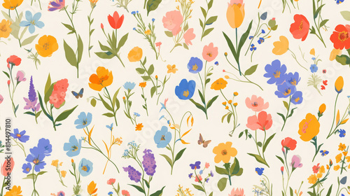 flowers pattern on background