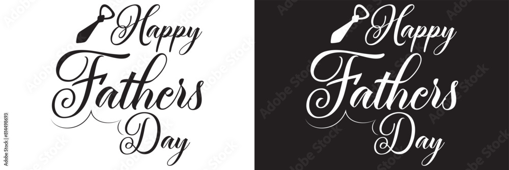 Happy father's Day lettering . Handmade calligraphy vector illustration ...