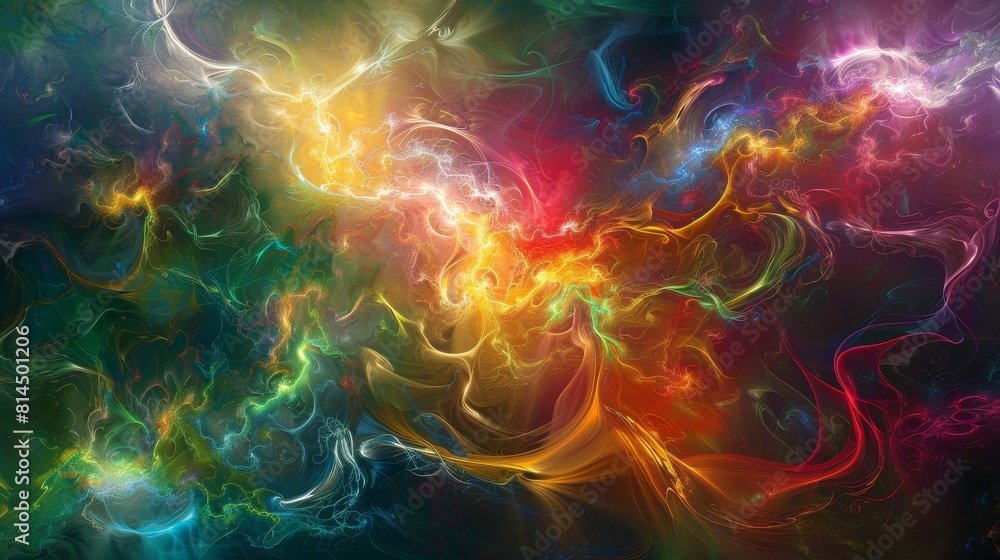 Elemental energies converge in symphony of light and color wallpaper Elemental energies converge in symphony of light and color wallpaper