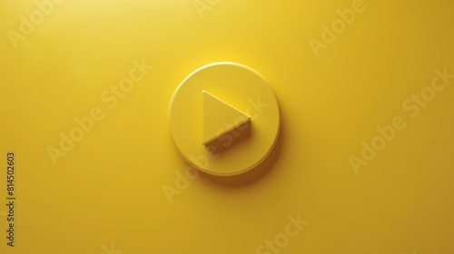 Wallpaper Mural yellow play button introduction  Torontodigital.ca