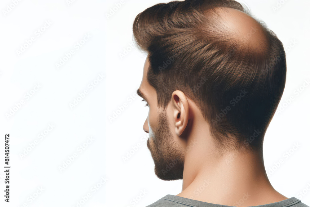 Male baldness Isolated on white background Male baldness Isolated on white background