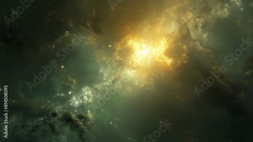 Ethereal glows warm light from celestial sources wallpaper