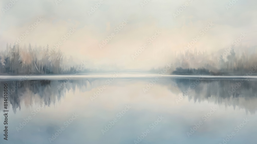 Tranquil waters mirror misty sky wallpaper Tranquil waters mirror misty sky wallpaper