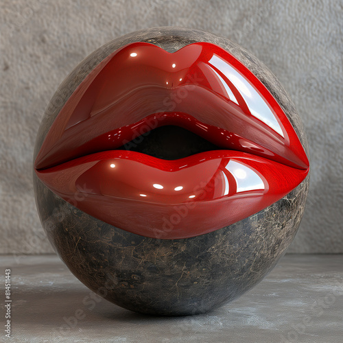 Realistic melting mouth and lips photo