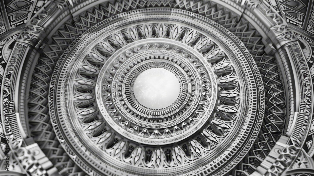 Symmetrical mandala design with intricate details wallpaper Symmetrical mandala design with intricate details wallpaper