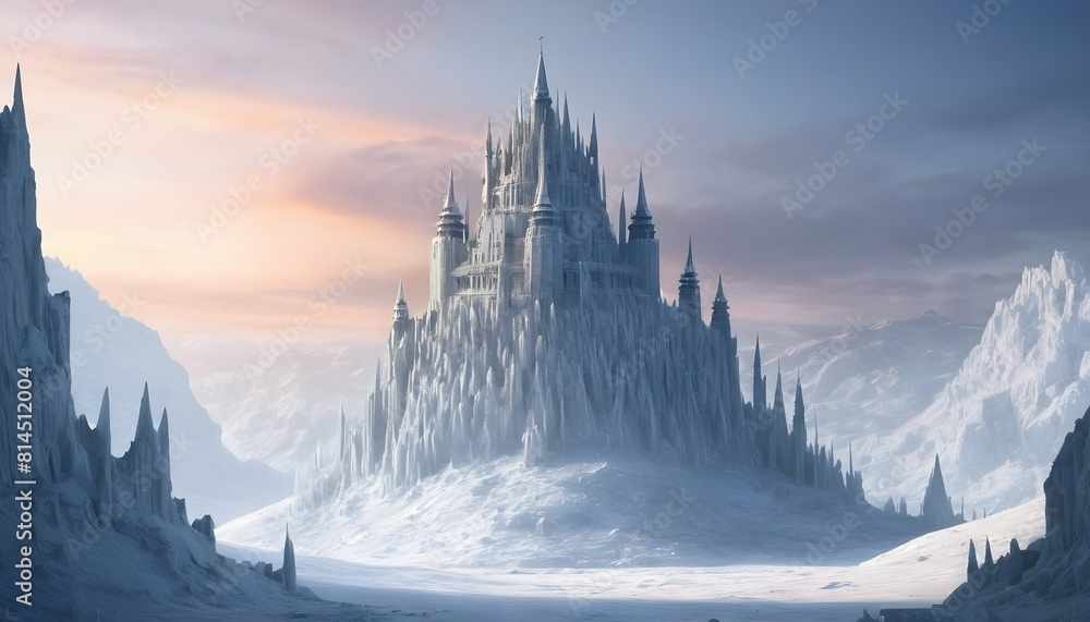 A frosty fortress rising from the frozen landscape upscaled_2