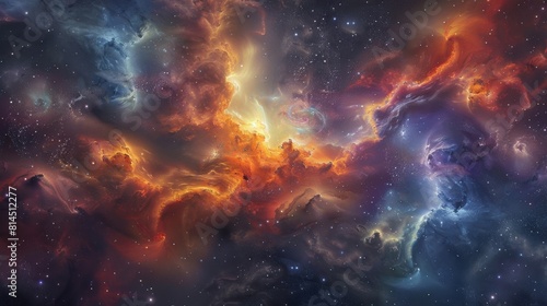 Cosmic symphony of swirling galaxies wallpaper © javier