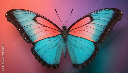 A butterflys wings displaying gradients of vibran
