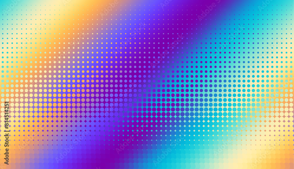 Colourful gradient halftone dots background. Vector illustration. Abstract pop art style dots on abstract blur background Colourful gradient halftone dots background. Vector illustration. Abstract pop art style dots on abstract blur background