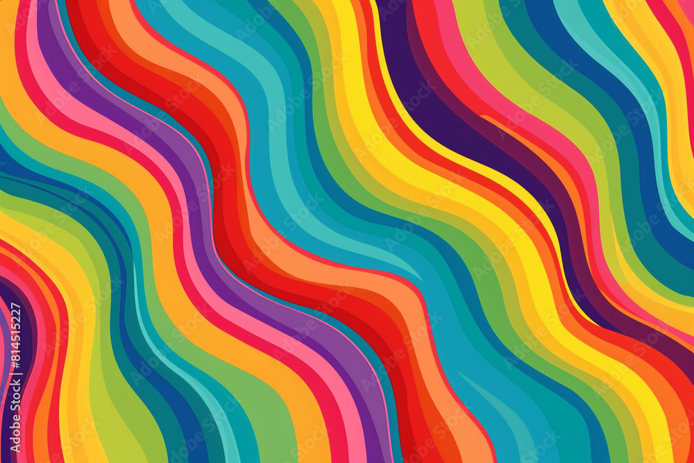 Abstract background of rainbow groovy Wavy Line design in 1970s Hippie Retro style pattern ready to use for cloth, textile, wrap and other Abstract background of rainbow groovy Wavy Line design in 1970s Hippie Retro style pattern ready to use for cloth, textile, wrap and other