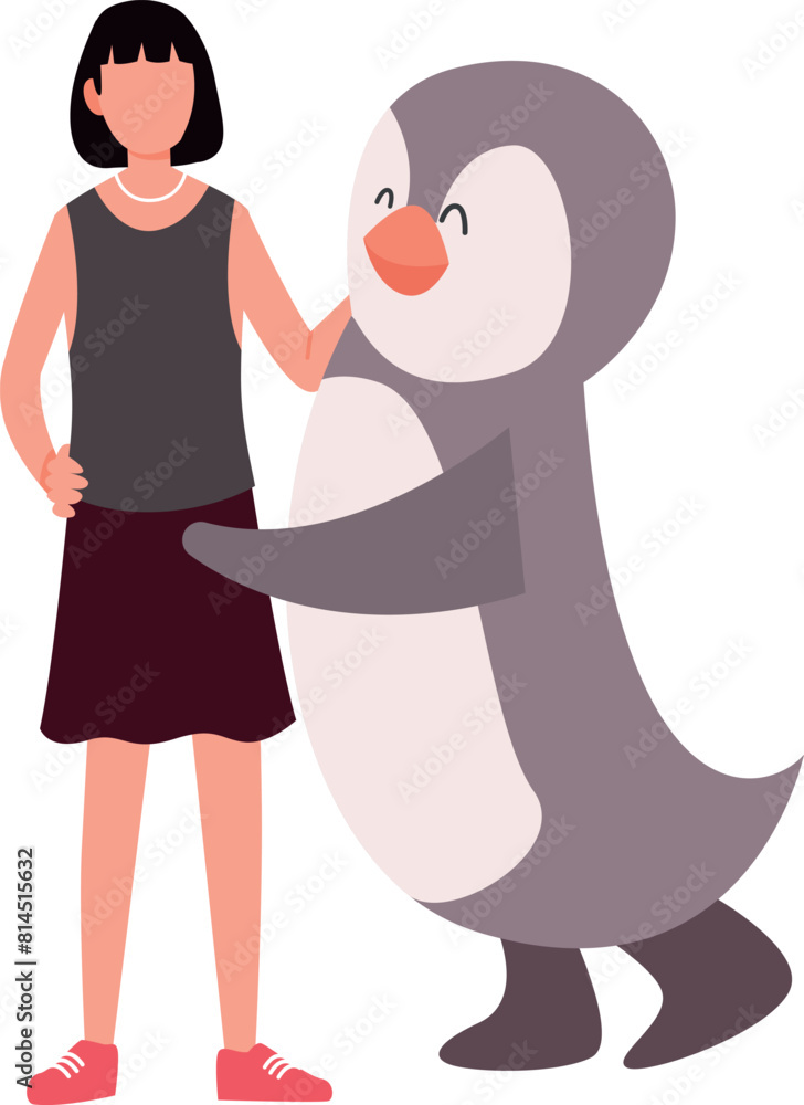 Penguin is in love with the girl. Penguin is in love with the girl.