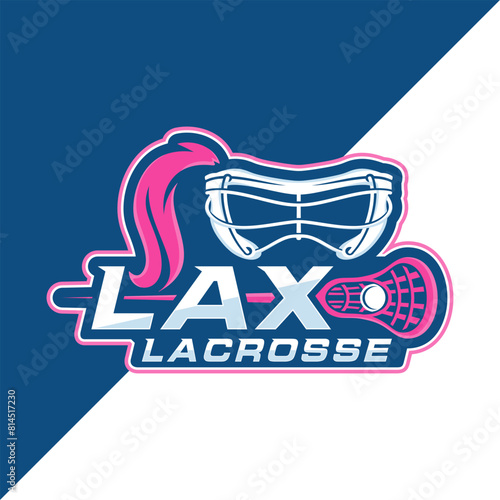 Lacrosse Logo Image Design Vector