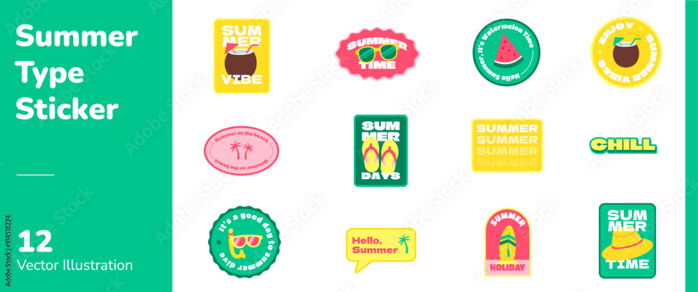 Summer Type Sticker
